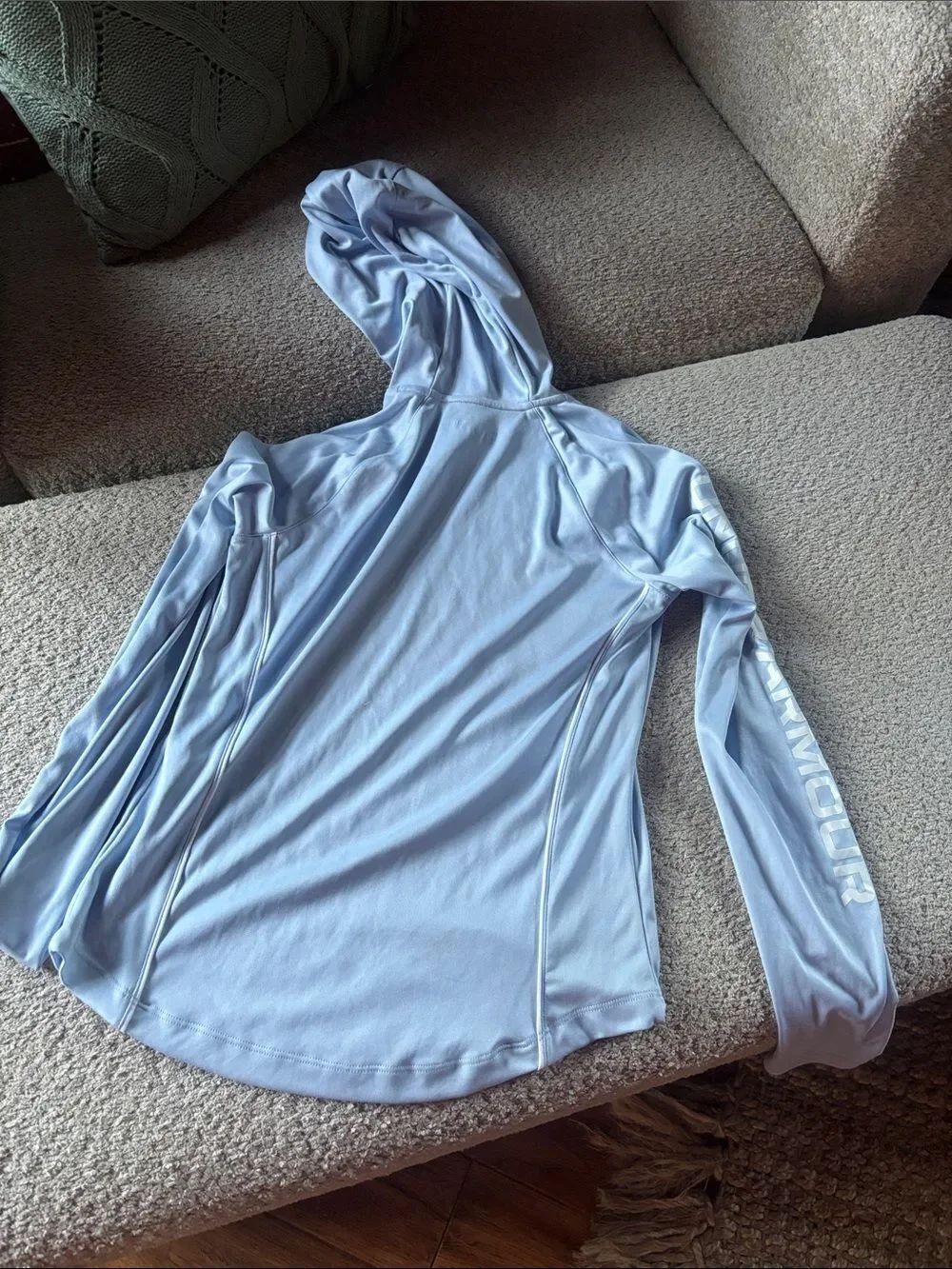 Under Armour Women's Light Blue Performance Hoodie Pullover - Picture 6 of 8